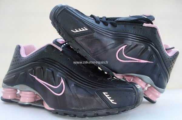Rose Noir Nike Shox Nz R4 Femmes